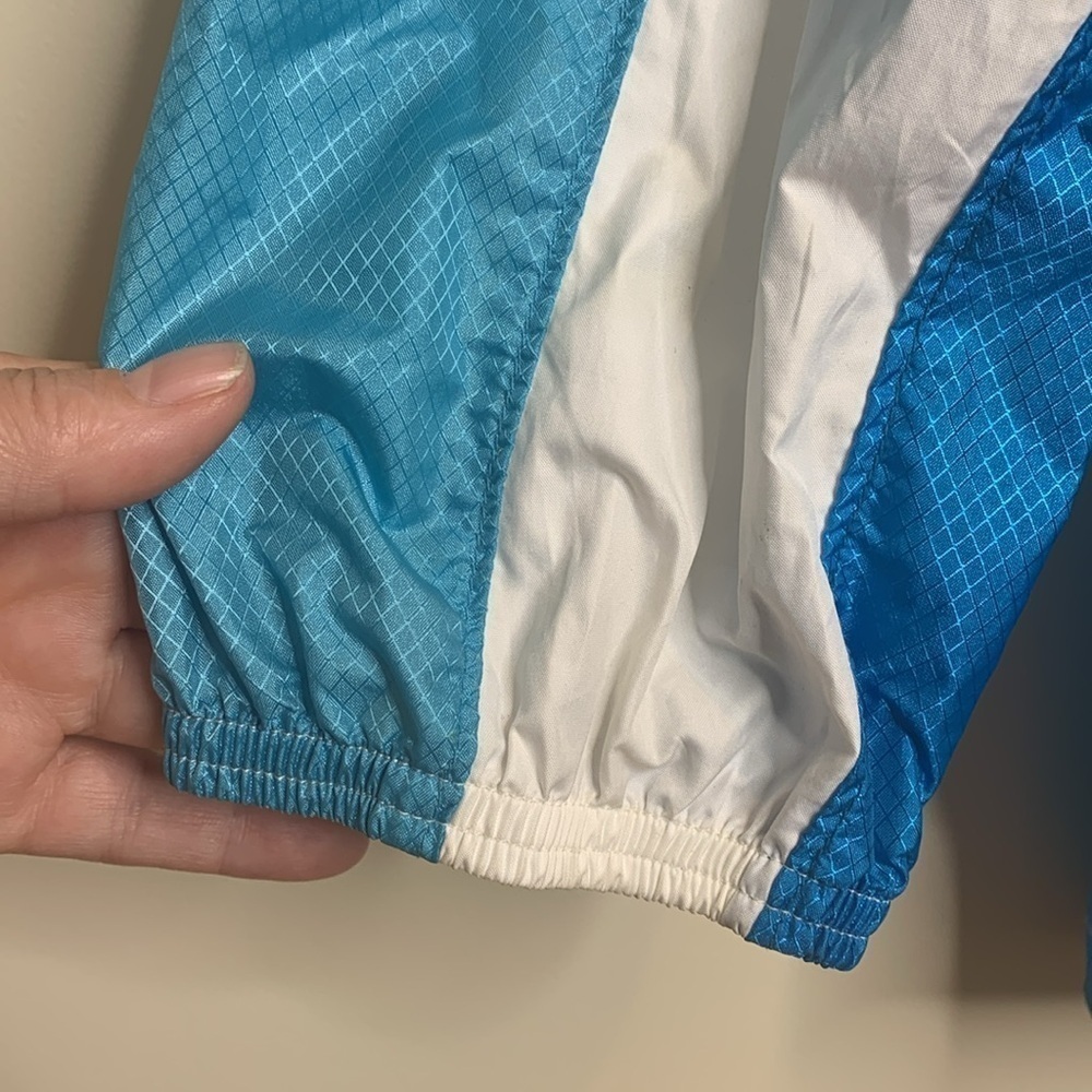 Nike | Vintage Blue White Oversized Classic Swoosh Windbreaker Jacket L 12/14 - Picture 11 of 17
